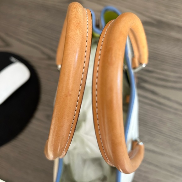 Vintage Coach Canvas & Blue Leather Bag - Picture 13 of 13